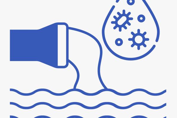 Material Transport in Water use case stylized graphic