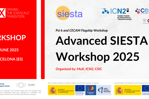 Banner with the title of the school, the logos of the funding agencies, and the information about date and location.